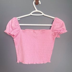 H&M Pink Crop Top, Size SM. No Tags but Never Worn.